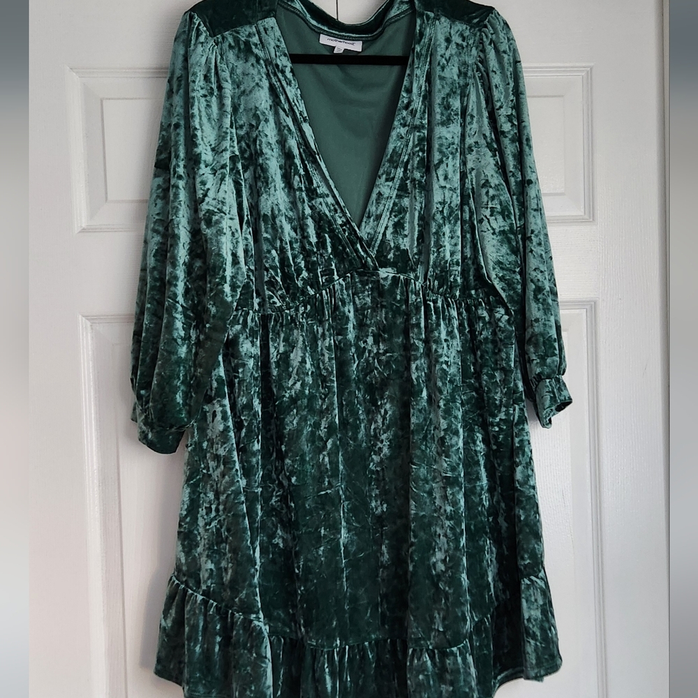 Green Velvet Dress